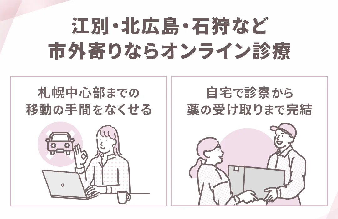 札幌市外の人はオンライン診療のほうがマンジャロ処方を受けやすい